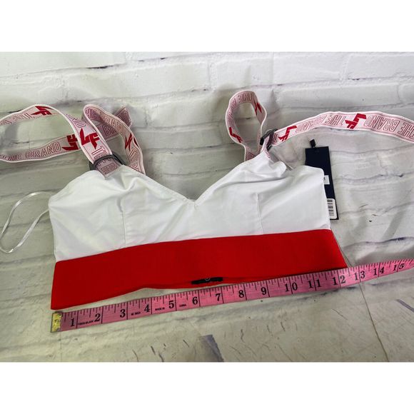 LF The Brand Cropped Straps Bandage Bralette Crop Top Womens Juniors Size M - Picture 8 of 9